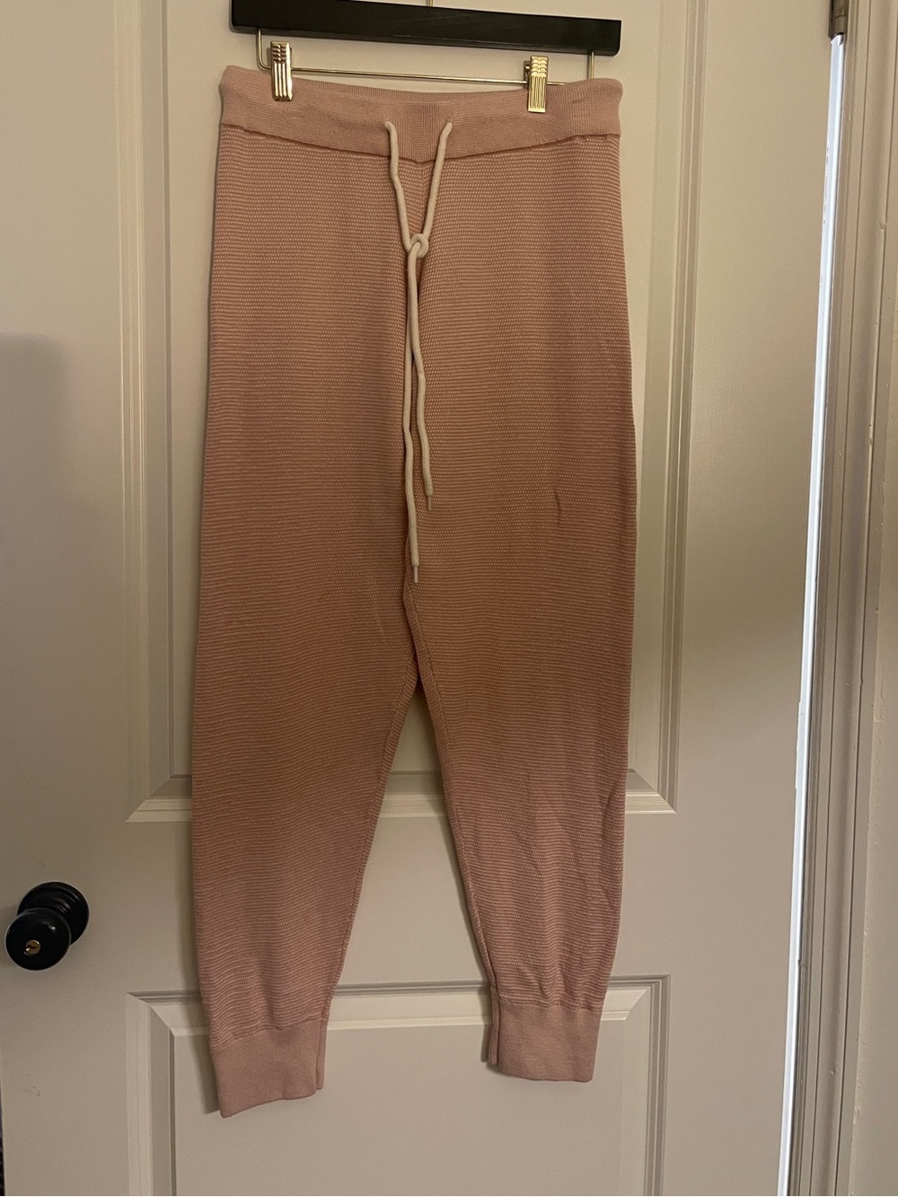 Varley Soft Blush Ribbed Knit women's athletic/ comfy pants